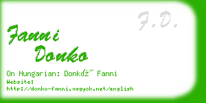 fanni donko business card